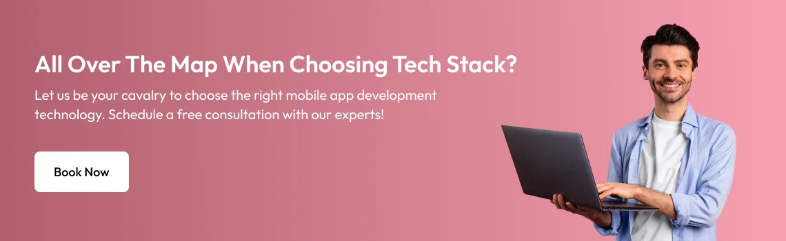 the map when choosing tech stack cta