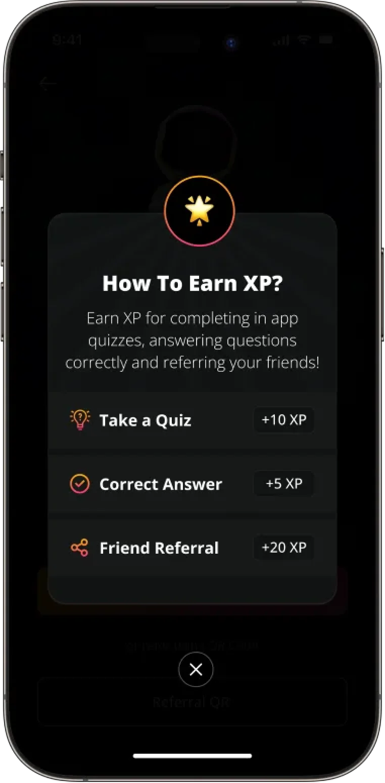 how to earn xp screen