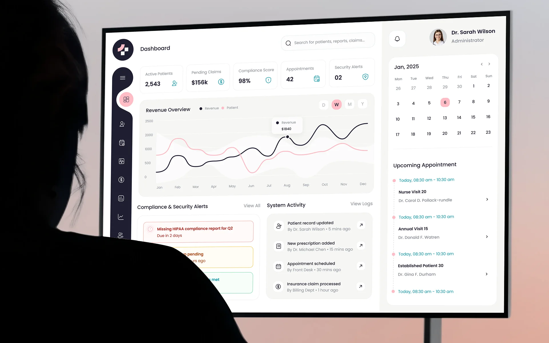 Patient Management System Dashboard