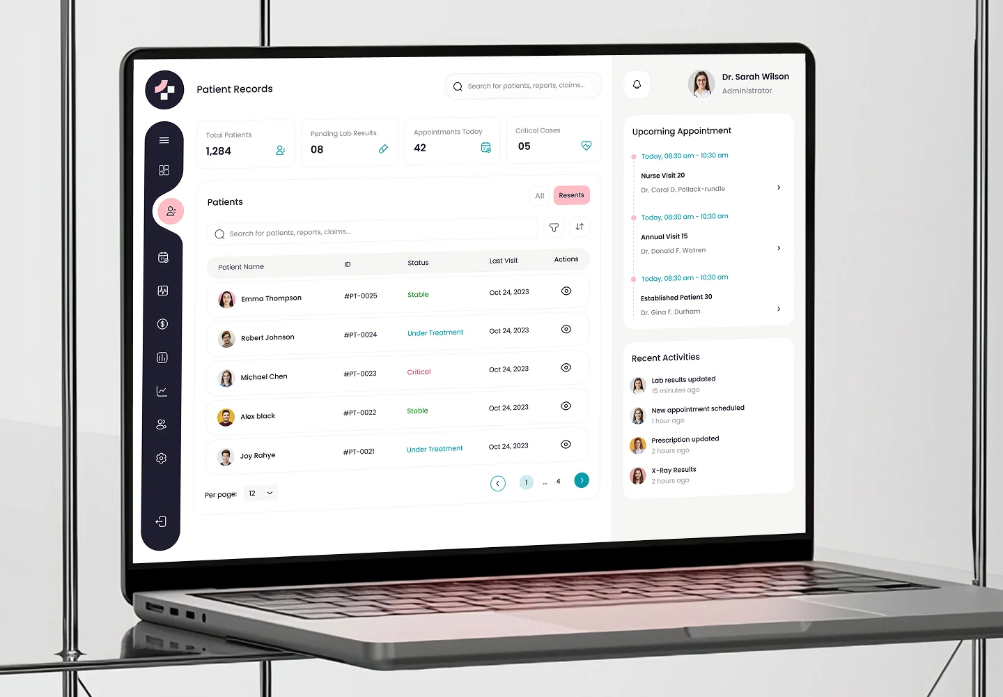 Patient Management System Dashboard